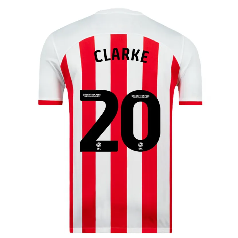 Danxen Hombre Camiseta Jack Clarke #20 Blanco 1ª Equipación 2023/24 La Camisa