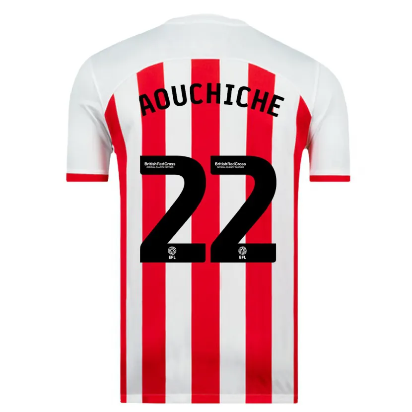 Danxen Hombre Camiseta Adil Aouchiche #22 Blanco 1ª Equipación 2023/24 La Camisa