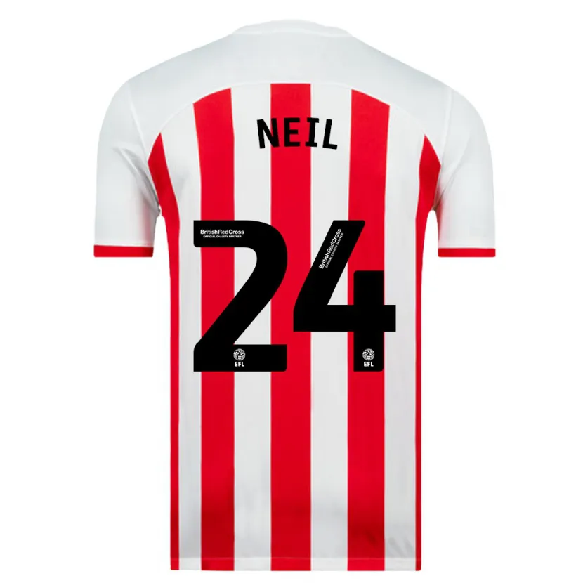 Danxen Hombre Camiseta Dan Neil #24 Blanco 1ª Equipación 2023/24 La Camisa