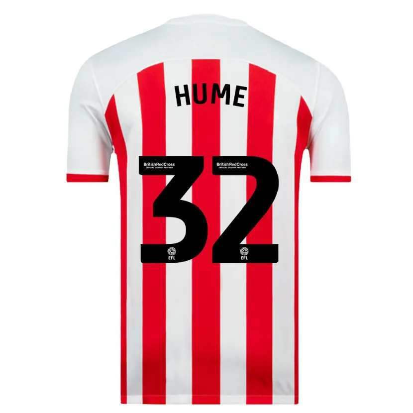 Danxen Hombre Camiseta Trai Hume #32 Blanco 1ª Equipación 2023/24 La Camisa