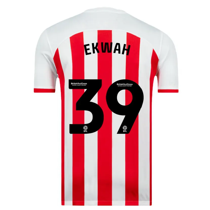 Danxen Hombre Camiseta Pierre Ekwah #39 Blanco 1ª Equipación 2023/24 La Camisa