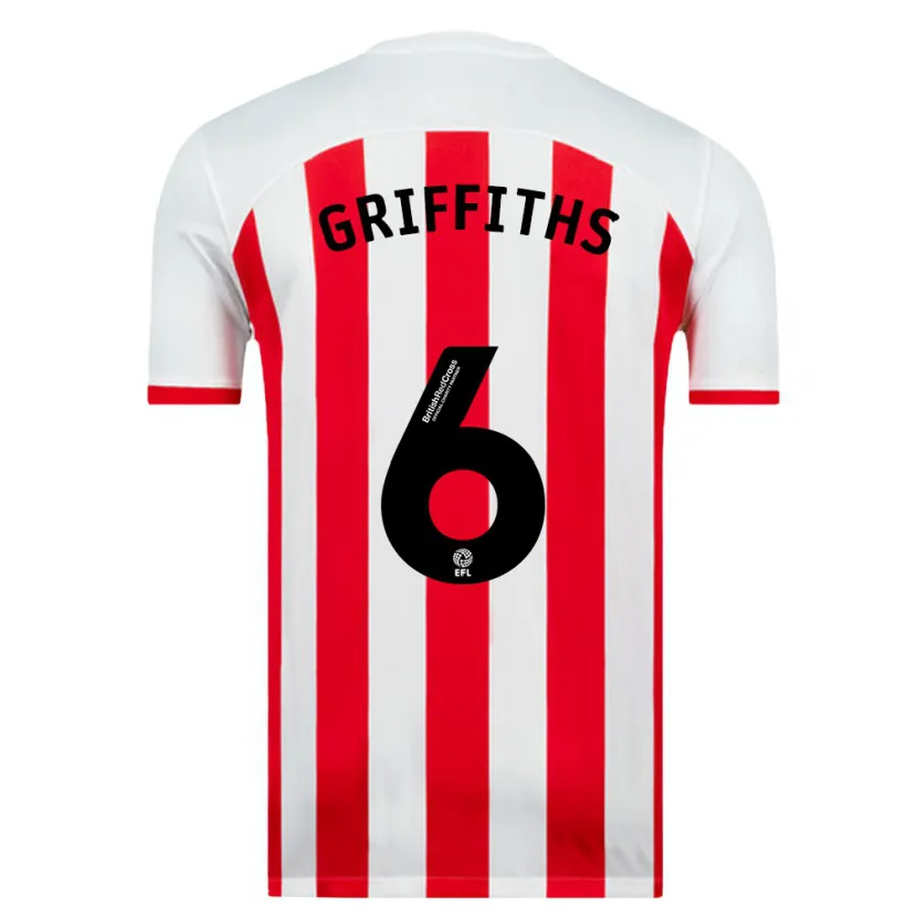 Danxen Hombre Camiseta Louise Griffiths #6 Blanco 1ª Equipación 2023/24 La Camisa