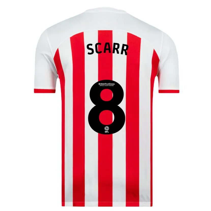 Danxen Hombre Camiseta Emily Scarr #8 Blanco 1ª Equipación 2023/24 La Camisa