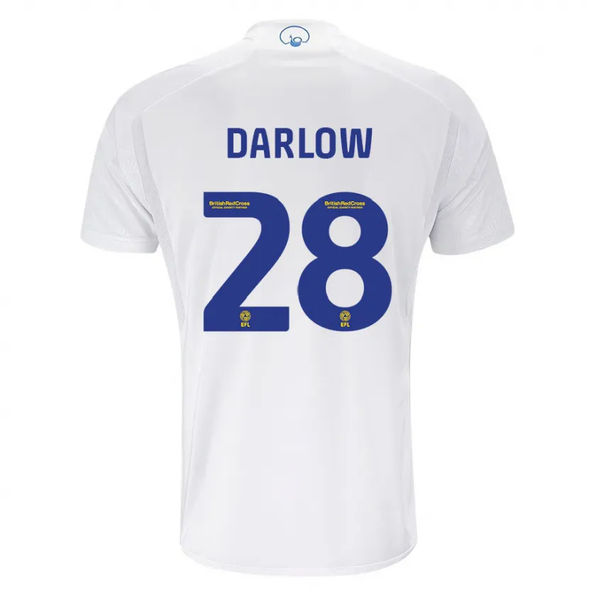 Danxen Hombre Camiseta Karl Darlow #28 Blanco 1ª Equipación 2023/24 La Camisa