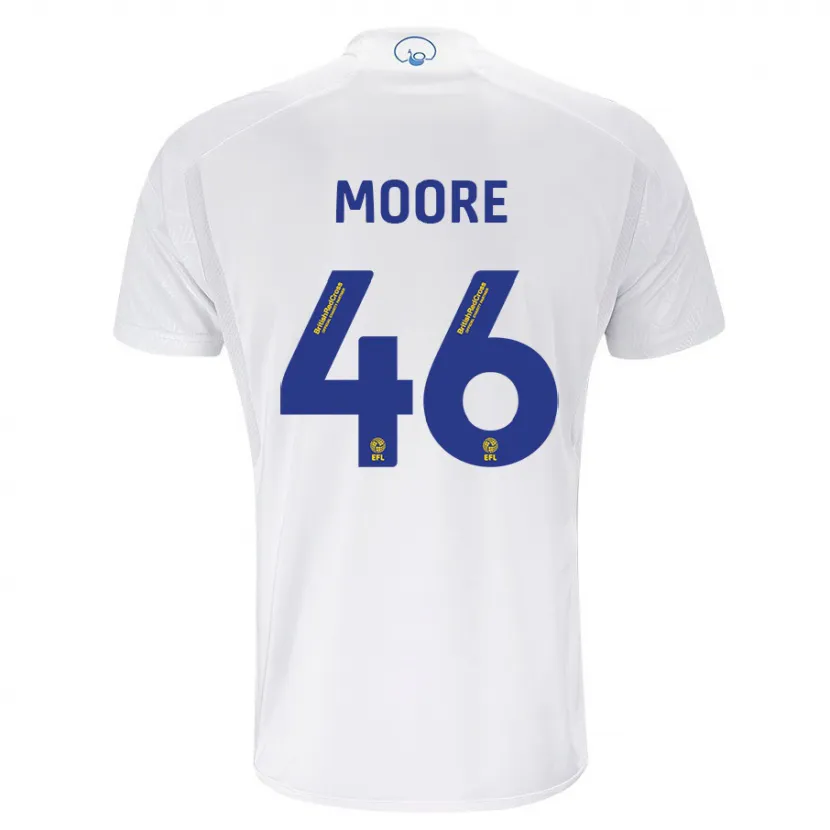 Danxen Hombre Camiseta Kris Moore #46 Blanco 1ª Equipación 2023/24 La Camisa