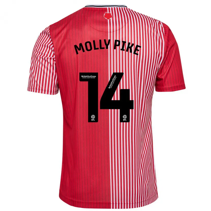 Danxen Hombre Camiseta Molly Pike #14 Rojo 1ª Equipación 2023/24 La Camisa