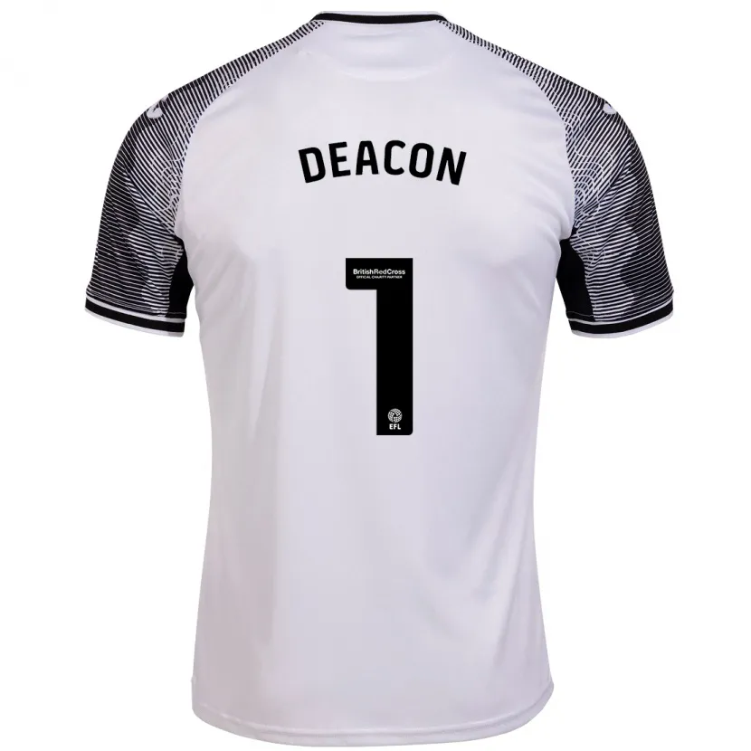 Danxen Hombre Camiseta Chelsea Deacon #1 Blanco 1ª Equipación 2023/24 La Camisa