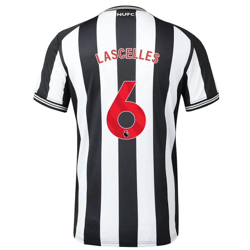 Danxen Hombre Camiseta Jamaal Lascelles #6 Blanco Negro 1ª Equipación 2023/24 La Camisa