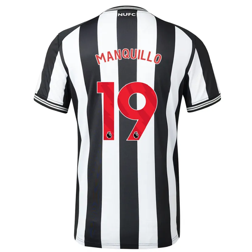 Danxen Hombre Camiseta Javier Manquillo #19 Blanco Negro 1ª Equipación 2023/24 La Camisa