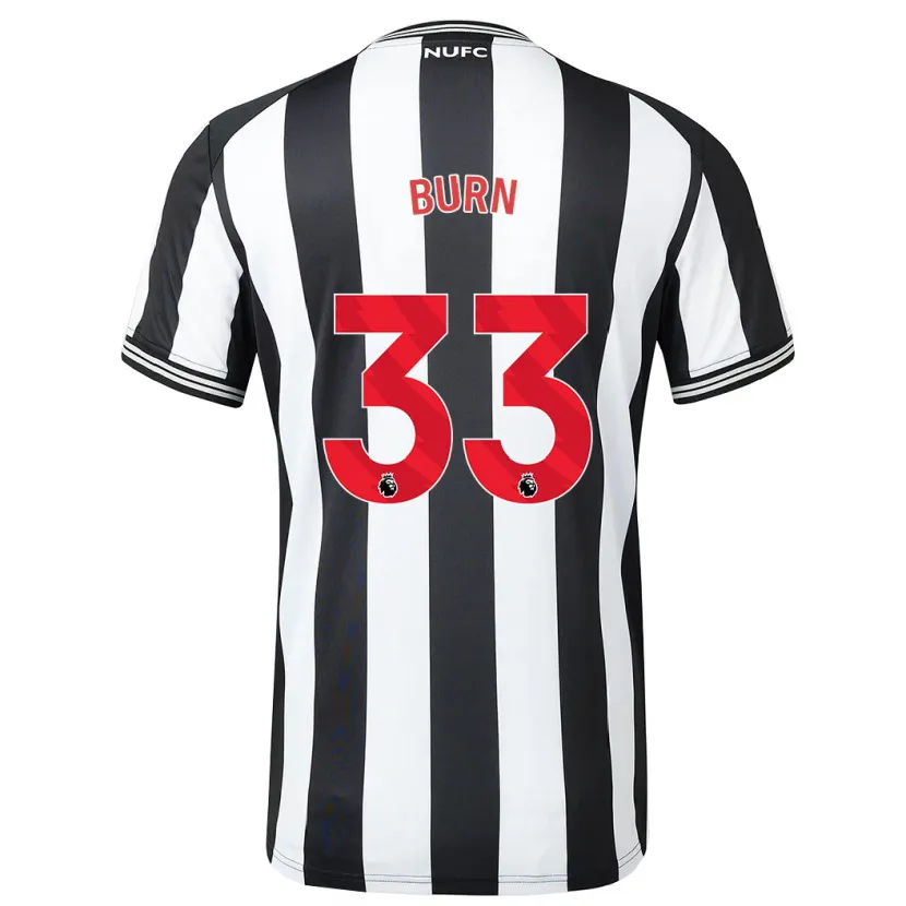 Danxen Hombre Camiseta Dan Burn #33 Blanco Negro 1ª Equipación 2023/24 La Camisa