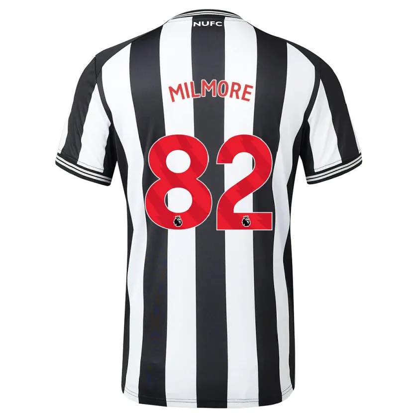 Danxen Hombre Camiseta Carter Milmore #82 Blanco Negro 1ª Equipación 2023/24 La Camisa