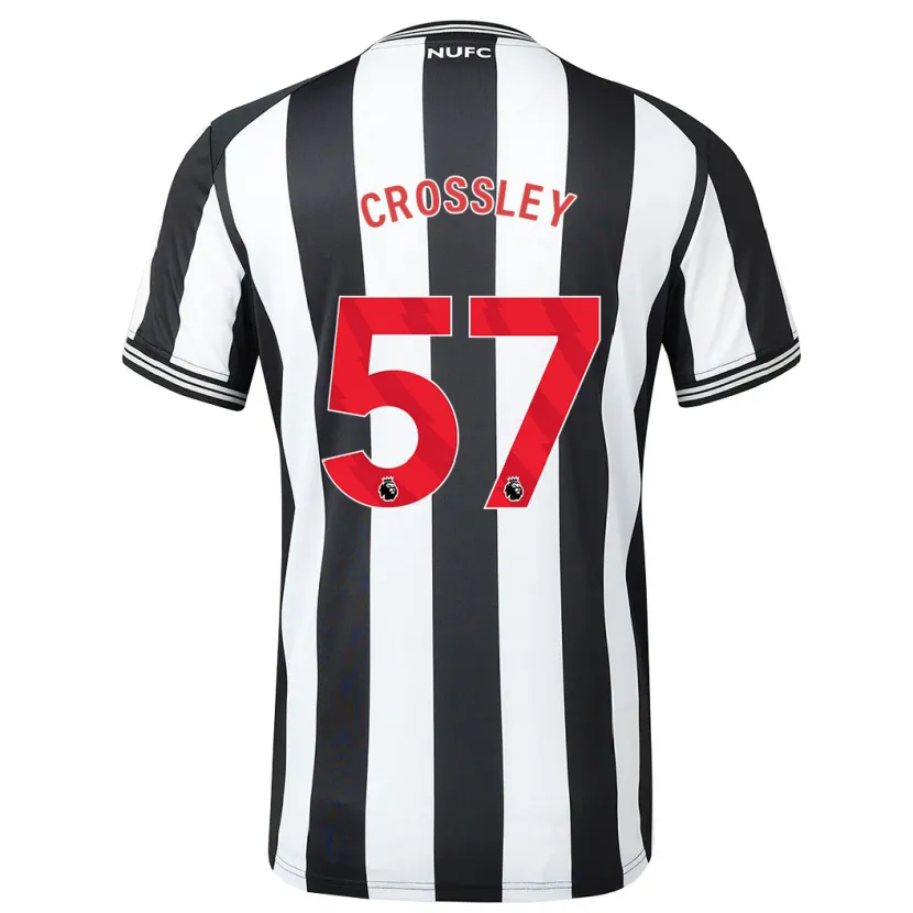 Danxen Hombre Camiseta Kyle Crossley #57 Blanco Negro 1ª Equipación 2023/24 La Camisa