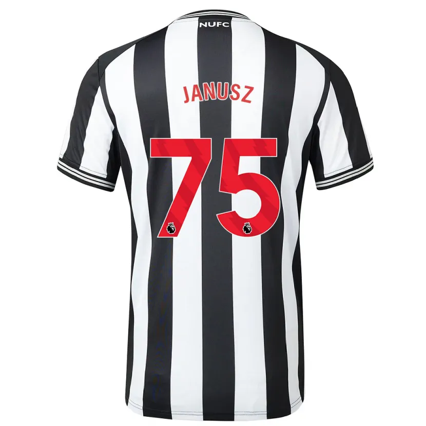 Danxen Hombre Camiseta Adrian Janusz #75 Blanco Negro 1ª Equipación 2023/24 La Camisa