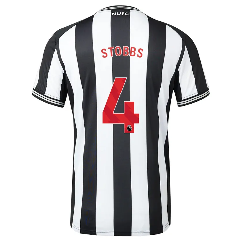 Danxen Hombre Camiseta Amber-Keegan Stobbs #4 Blanco Negro 1ª Equipación 2023/24 La Camisa