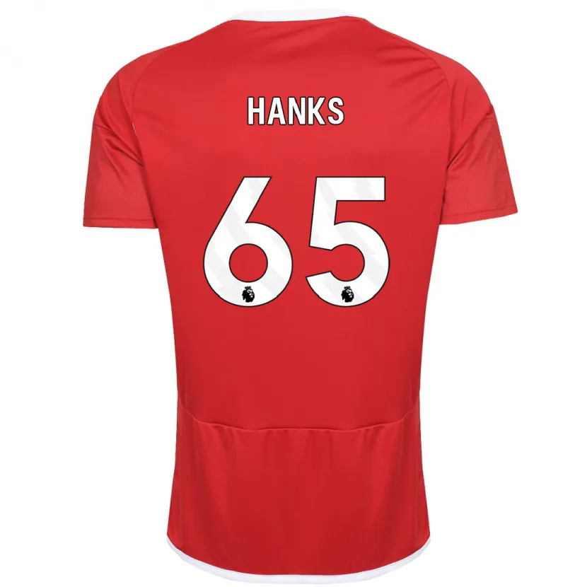 Danxen Hombre Camiseta Justin Hanks #65 Rojo 1ª Equipación 2023/24 La Camisa