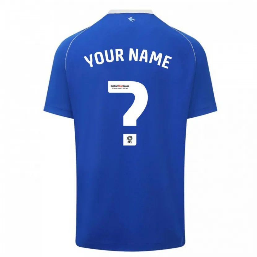 Danxen Hombre Camiseta Su Nombre #0 Azul 1ª Equipación 2023/24 La Camisa