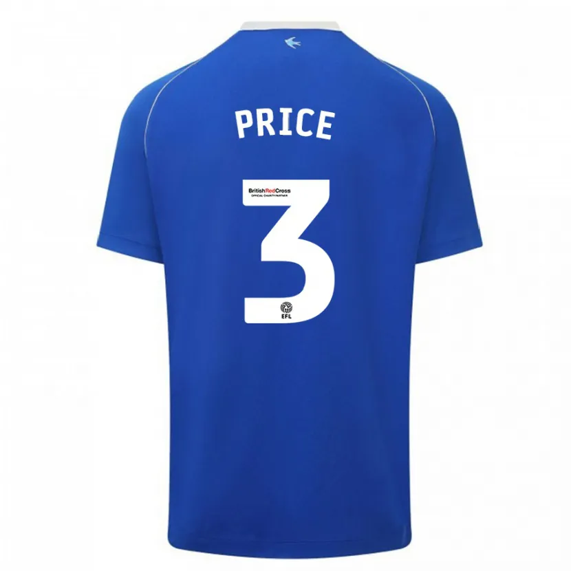 Danxen Hombre Camiseta Ffion Price #3 Azul 1ª Equipación 2023/24 La Camisa