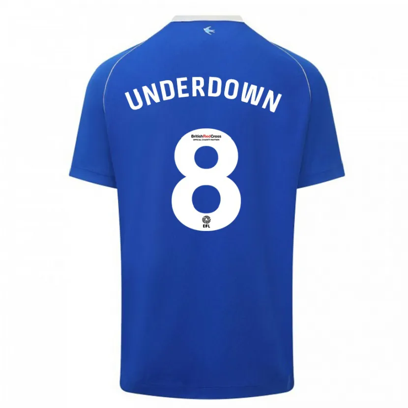 Danxen Hombre Camiseta Kanisha Underdown #8 Azul 1ª Equipación 2023/24 La Camisa