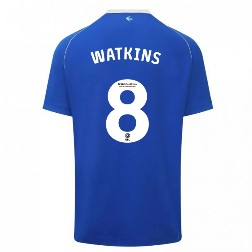 Danxen Hombre Camiseta Seren Watkins #8 Azul 1ª Equipación 2023/24 La Camisa