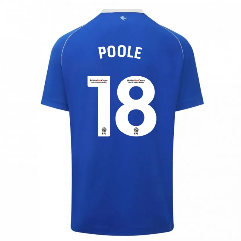 Danxen Hombre Camiseta Phoebie Poole #18 Azul 1ª Equipación 2023/24 La Camisa