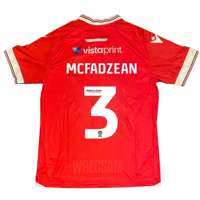 Danxen Hombre Camiseta Callum Mcfadzean #3 Rojo 1ª Equipación 2023/24 La Camisa