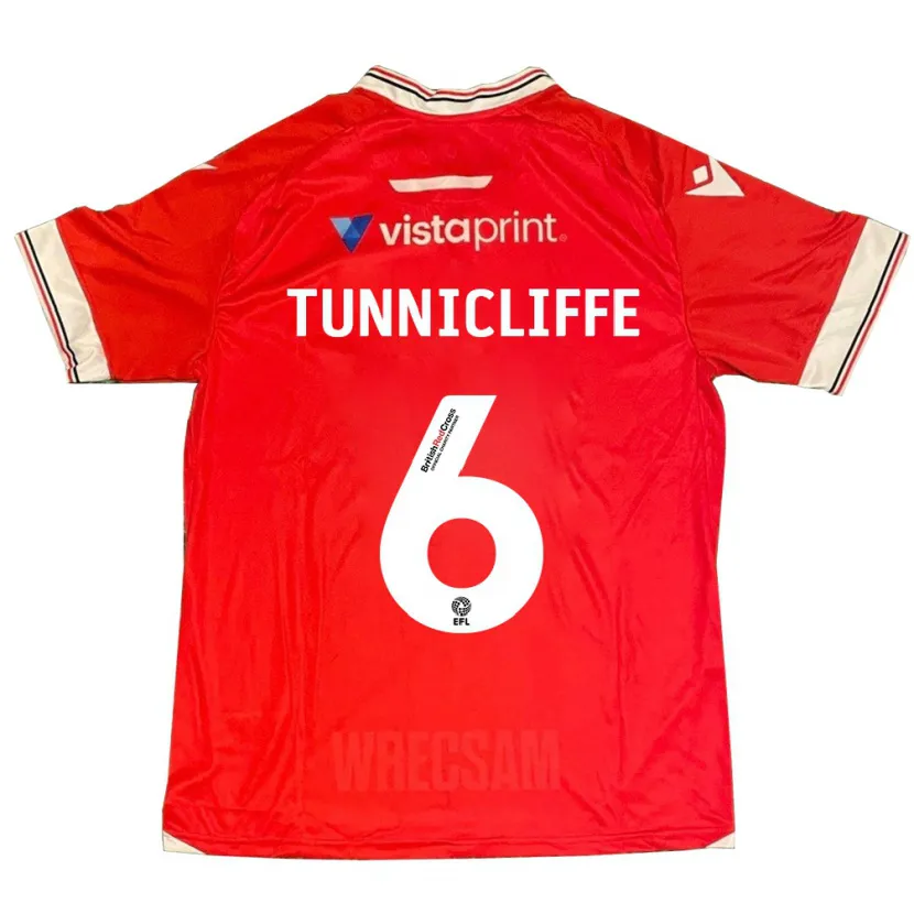 Danxen Hombre Camiseta Jordan Tunnicliffe #6 Rojo 1ª Equipación 2023/24 La Camisa