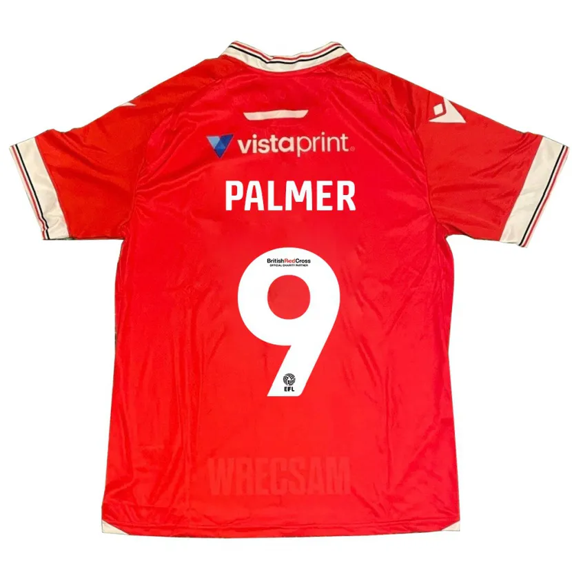 Danxen Hombre Camiseta Ollie Palmer #9 Rojo 1ª Equipación 2023/24 La Camisa