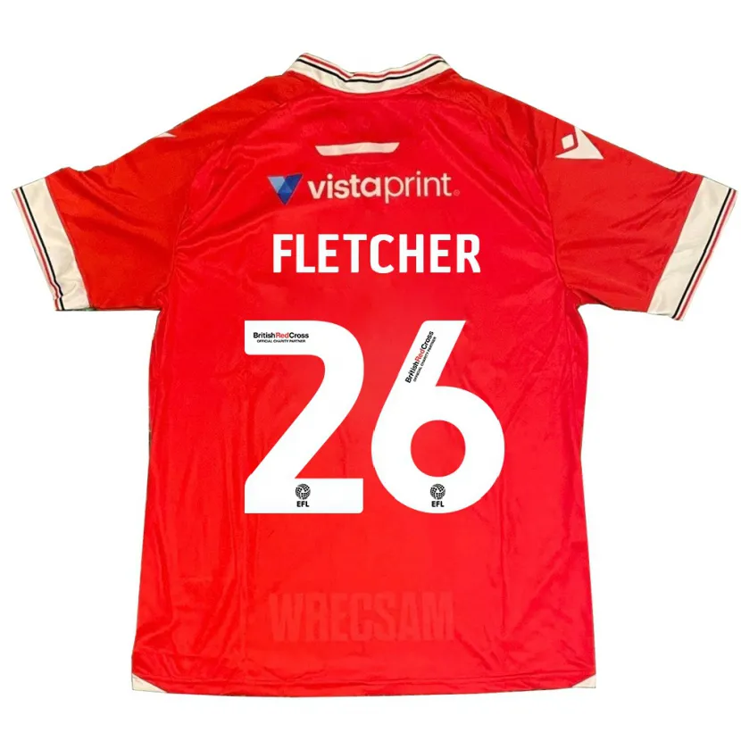 Danxen Hombre Camiseta Steven Fletcher #26 Rojo 1ª Equipación 2023/24 La Camisa