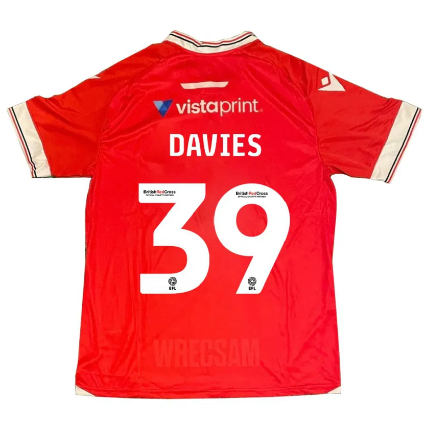 Danxen Hombre Camiseta Daniel Davies #39 Rojo 1ª Equipación 2023/24 La Camisa