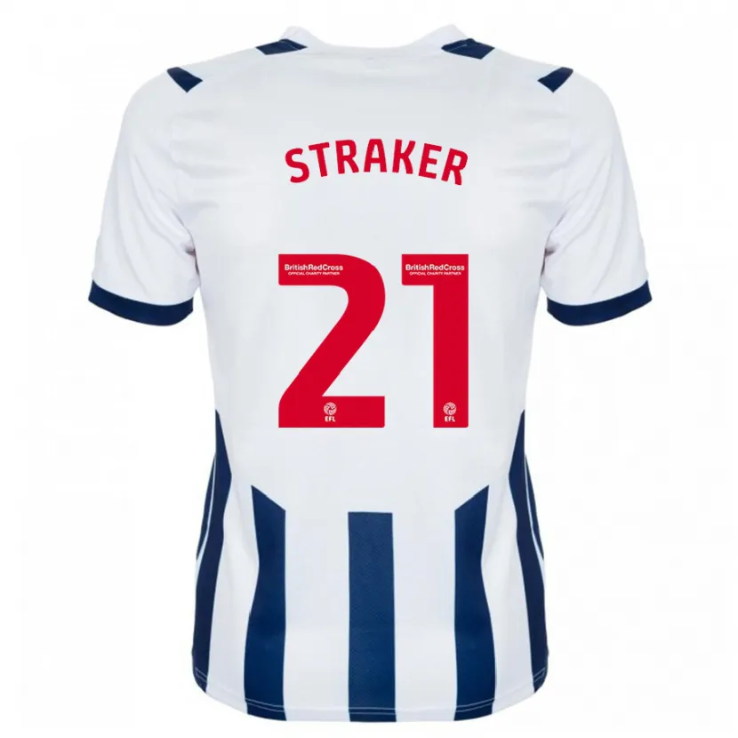 Danxen Hombre Camiseta Jannelle Straker #21 Blanco 1ª Equipación 2023/24 La Camisa