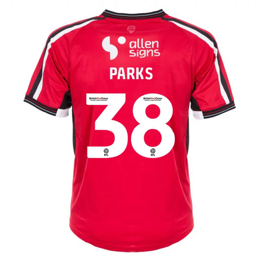 Danxen Hombre Camiseta Charlie Parks #38 Rojo 1ª Equipación 2023/24 La Camisa