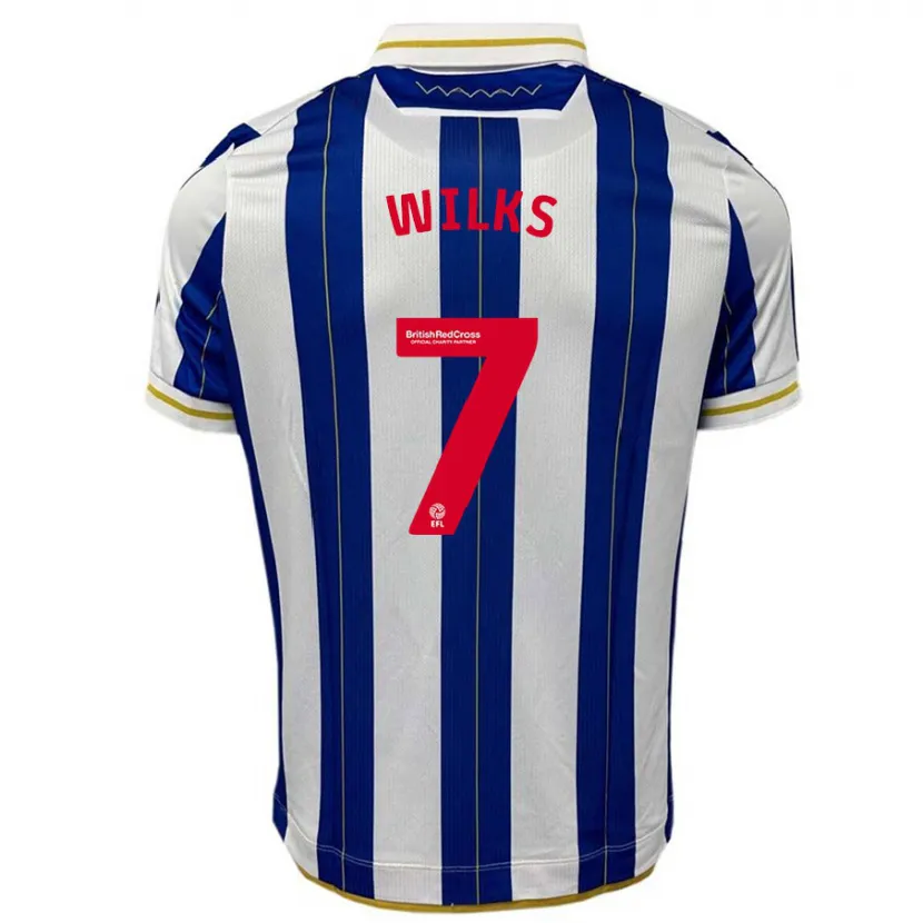 Danxen Hombre Camiseta Mallik Wilks #7 Azul Blanco 1ª Equipación 2023/24 La Camisa