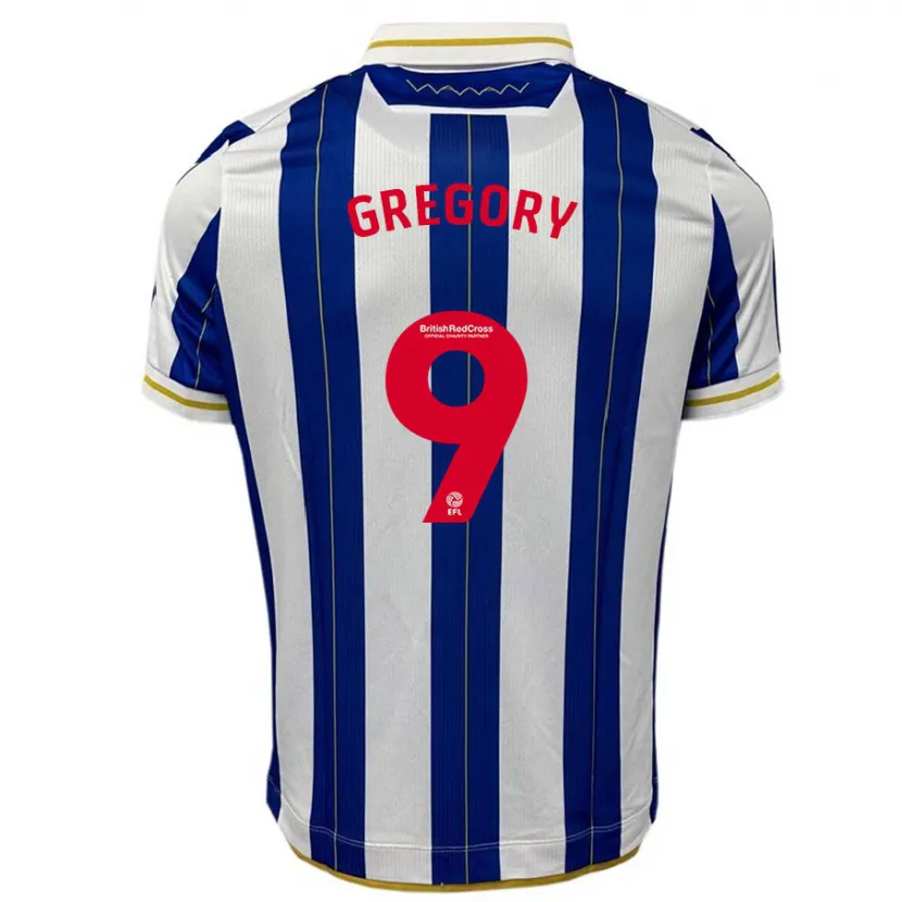 Danxen Hombre Camiseta Lee Gregory #9 Azul Blanco 1ª Equipación 2023/24 La Camisa