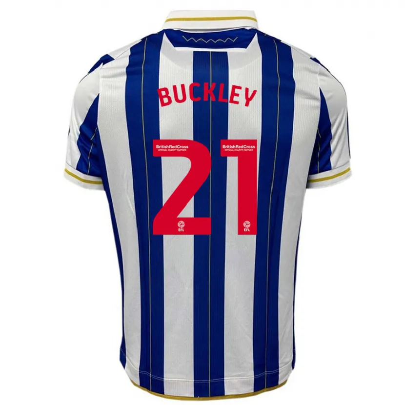 Danxen Hombre Camiseta John Buckley #21 Azul Blanco 1ª Equipación 2023/24 La Camisa