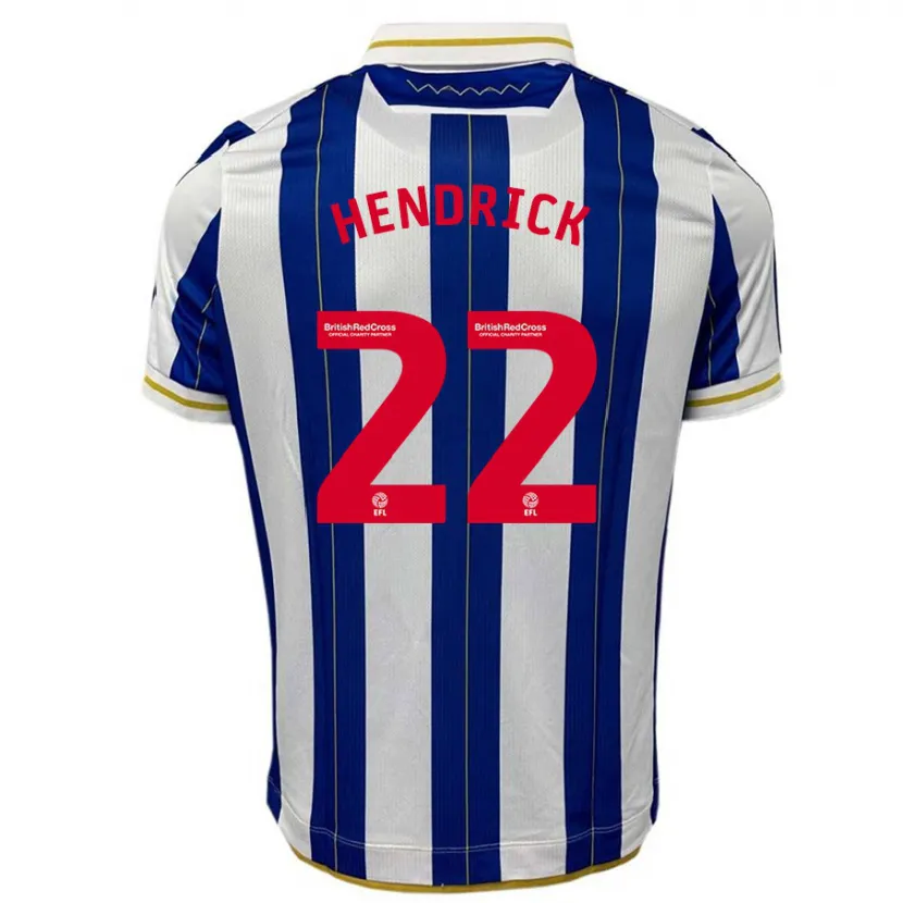 Danxen Hombre Camiseta Jeff Hendrick #22 Azul Blanco 1ª Equipación 2023/24 La Camisa