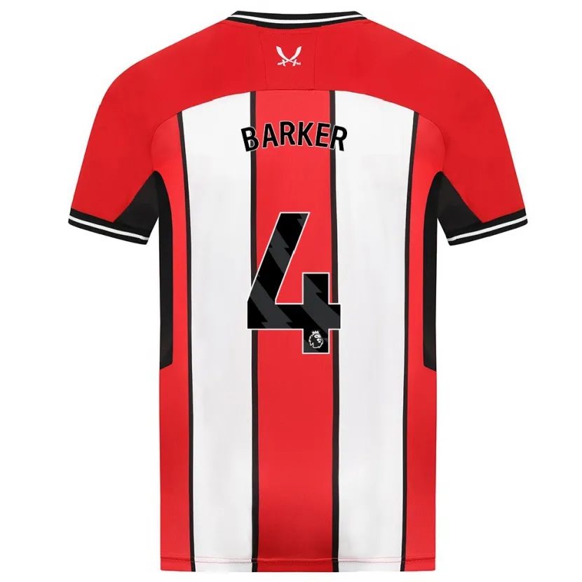 Danxen Hombre Camiseta Sophie Barker #4 Rojo 1ª Equipación 2023/24 La Camisa