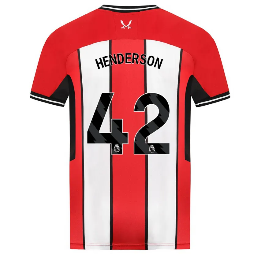 Danxen Hombre Camiseta Peyton Henderson #42 Rojo 1ª Equipación 2023/24 La Camisa