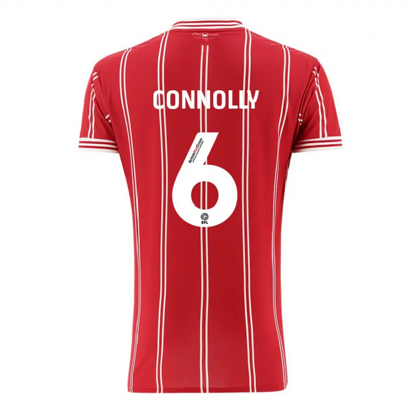 Danxen Hombre Camiseta Megan Connolly #6 Rojo 1ª Equipación 2023/24 La Camisa