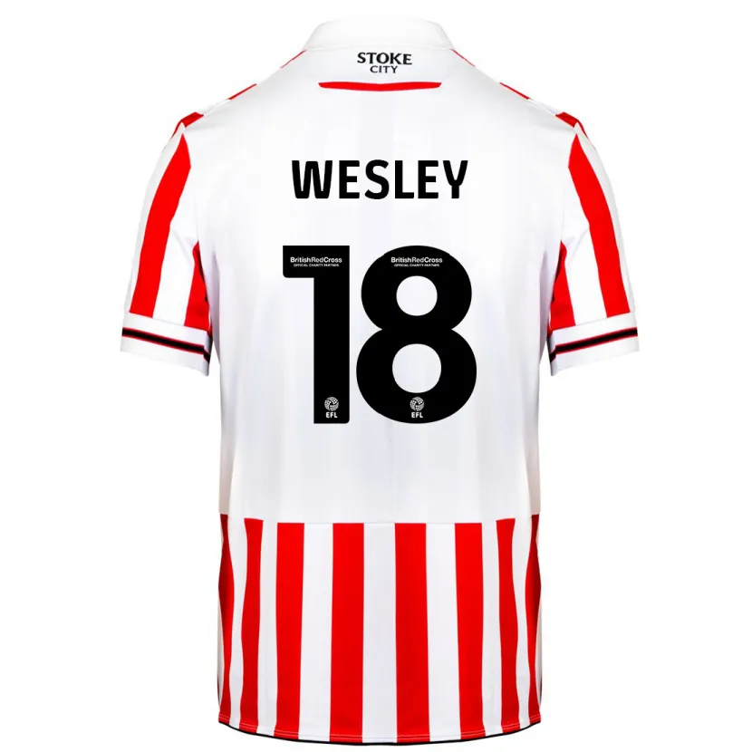 Danxen Hombre Camiseta Wesley Moraes #18 Rojo Blanco 1ª Equipación 2023/24 La Camisa