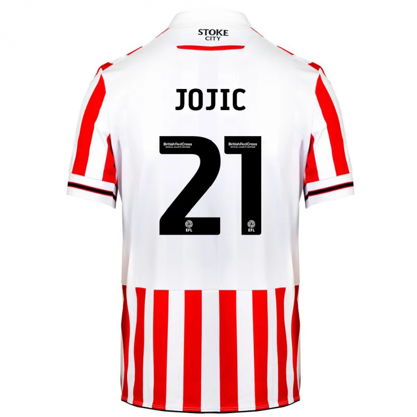 Danxen Hombre Camiseta Nikola Jojic #21 Rojo Blanco 1ª Equipación 2023/24 La Camisa