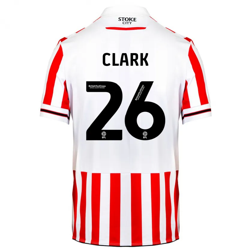 Danxen Hombre Camiseta Ciaran Clark #26 Rojo Blanco 1ª Equipación 2023/24 La Camisa