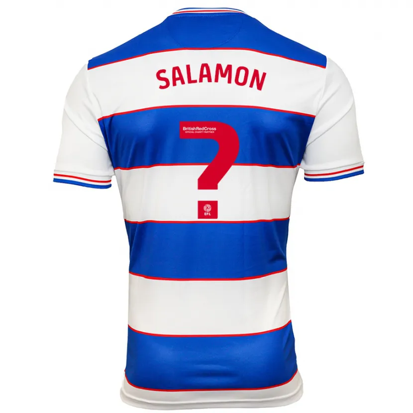 Danxen Hombre Camiseta Matteo Salamon #0 Blanco Azul 1ª Equipación 2023/24 La Camisa