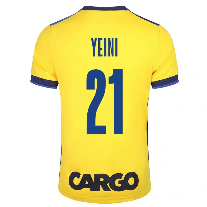 Danxen Hombre Camiseta Sheran Yeini #21 Amarillo 1ª Equipación 2023/24 La Camisa