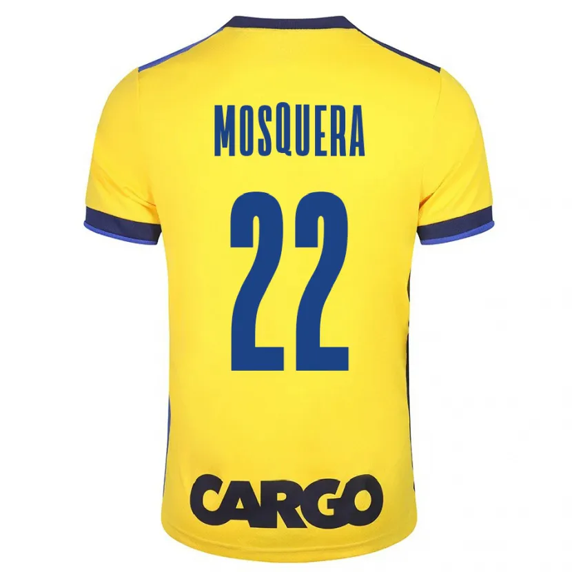 Danxen Hombre Camiseta Orlando Mosquera #22 Amarillo 1ª Equipación 2023/24 La Camisa