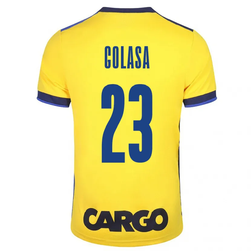 Danxen Hombre Camiseta Eyal Golasa #23 Amarillo 1ª Equipación 2023/24 La Camisa