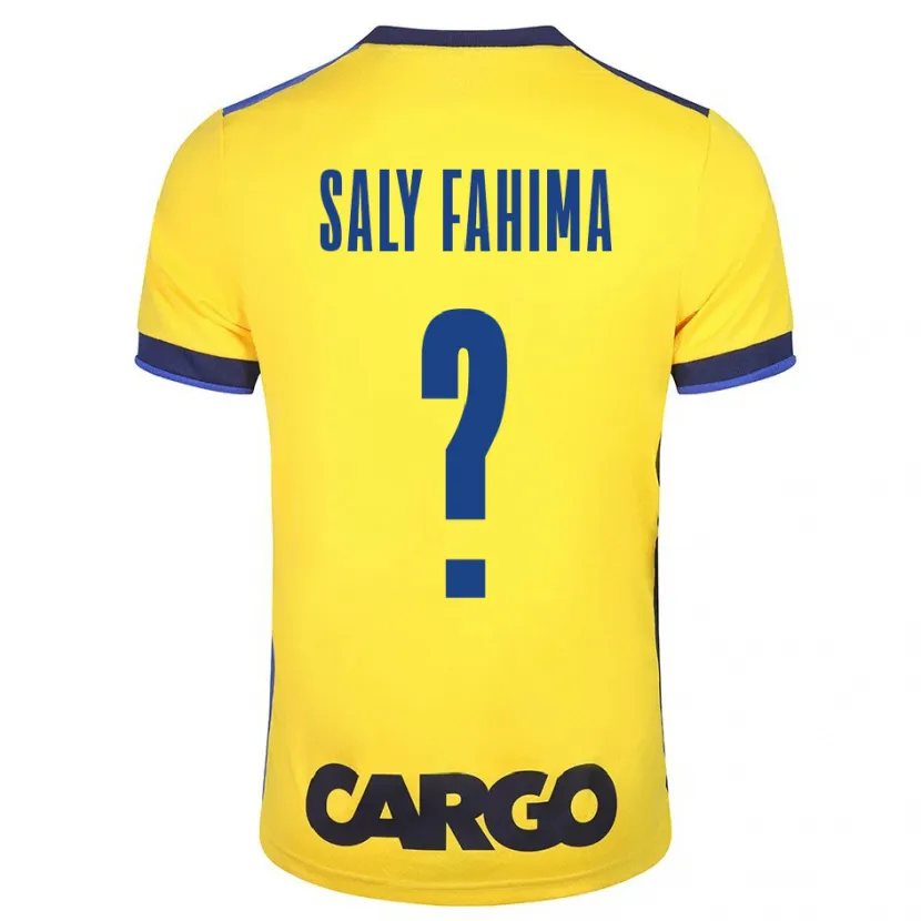 Danxen Hombre Camiseta Israel Saly Fahima #0 Amarillo 1ª Equipación 2023/24 La Camisa