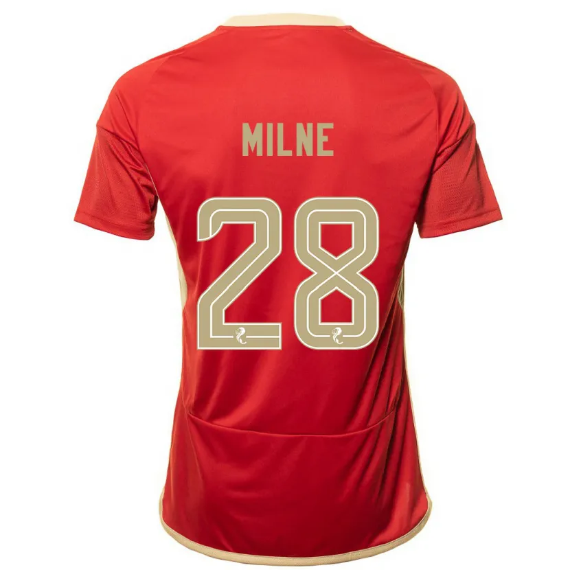 Danxen Hombre Camiseta Jack Milne #28 Rojo 1ª Equipación 2023/24 La Camisa