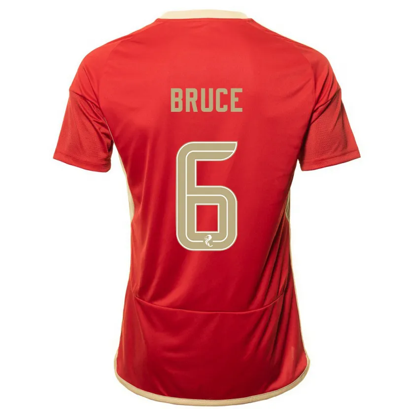 Danxen Hombre Camiseta Natasha Bruce #6 Rojo 1ª Equipación 2023/24 La Camisa