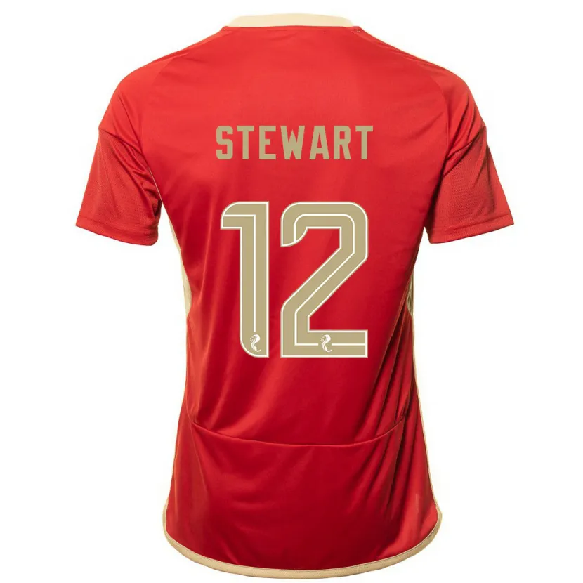 Danxen Hombre Camiseta Hannah Stewart #12 Rojo 1ª Equipación 2023/24 La Camisa