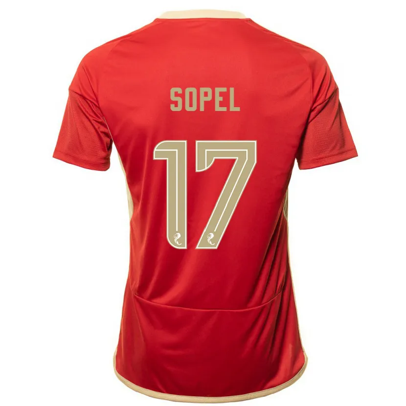 Danxen Hombre Camiseta Nadia Sopel #17 Rojo 1ª Equipación 2023/24 La Camisa